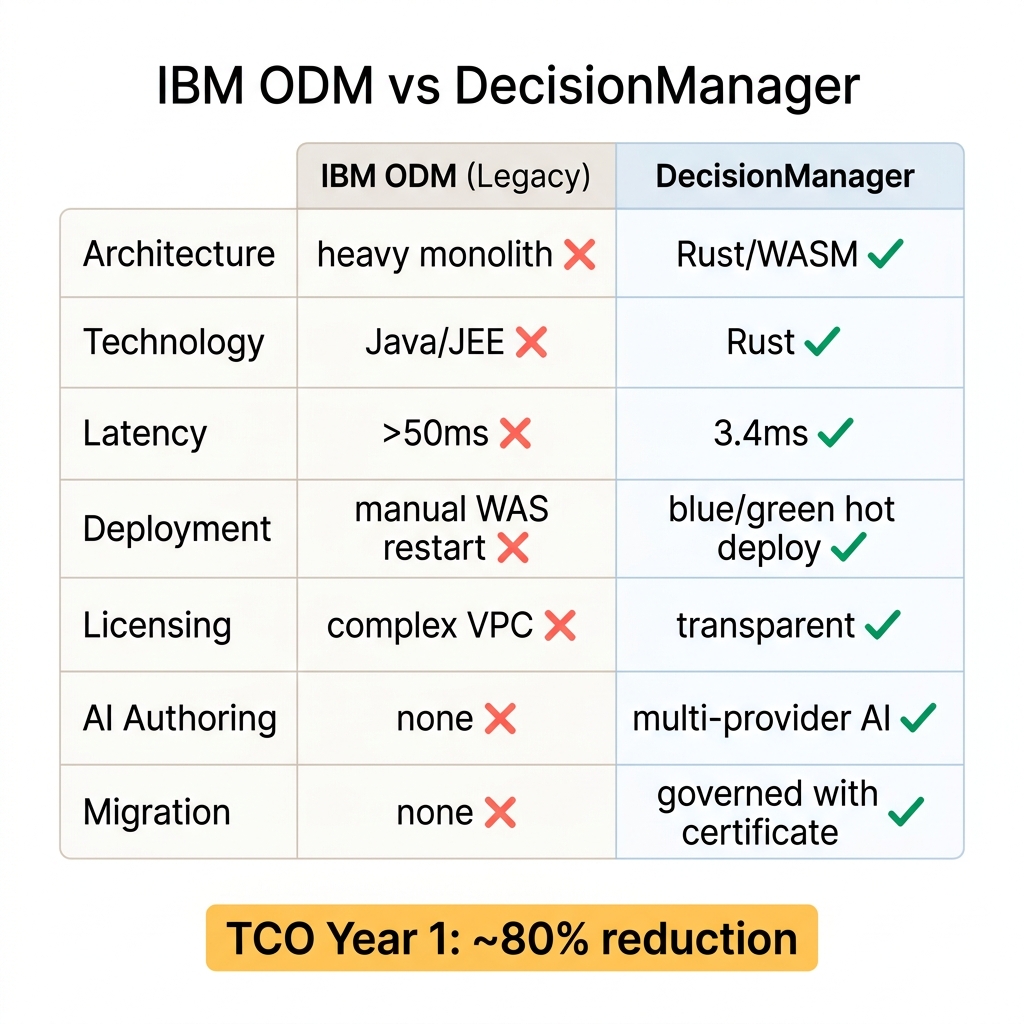 Competitive Battlecard: IBM ODM vs DecisionManager